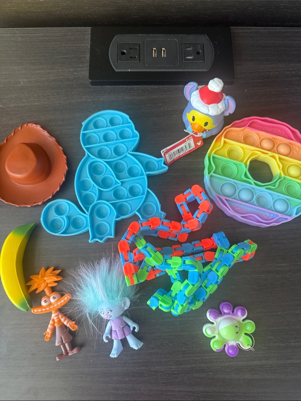 Bundle fidgets Blue Dinosaur Pop-It Sensory Toy for Kids - Soft Fidget